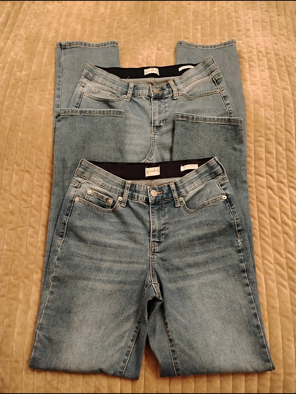 2-Pack Wonderly Light Blue Denim with Gold Stitching
